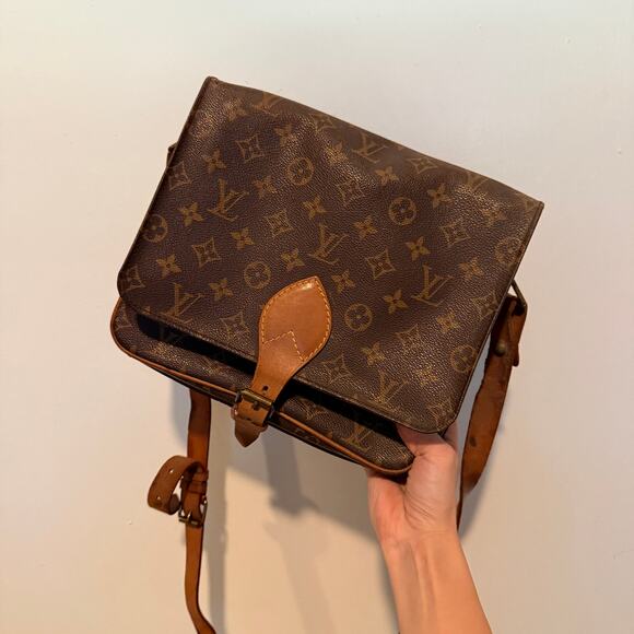 Louis Vuitton LV Cartouchiere GM Crossbody Shoulder Bag Brown Monogram - Picture 2 of 15